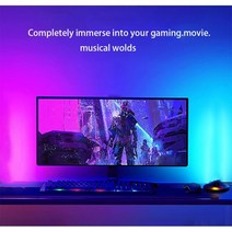 RGB 간접 무드 조명 USB 스마트 앰비언트 Led PC 백라이트 게이밍 컴퓨터 모니터 윈도우 동기화 화면 색상, AU Plug, For 31 to 39 inch
