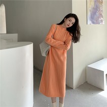 반목니트원피스 가을 클래식 와이드 루즈핏 블랙 하프기장 이너 여성 2679309847