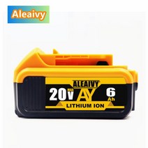 18650 20 6.0Ah MAX XR 배터리 전동 공구 교체 용 DeWalt DCB184 DCB181 DCB182 DCB200 6A 18, 1PC 6.0Ah, 1개
