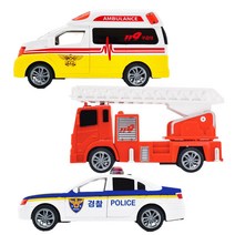 3세남아 119 구조대 풀백자동차 3종 주차놀이 부스터파워 후릭션카 차덕후