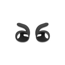 헤드셋이어패드 애플 에어팟 3/프로용 실리콘 이어버드 이어폰 케이스 이어플매트 카펫 러그 홀더 커버 이어팁 이어 캡 팁 패드 이어캡 플매트 후크 귀고리, [02] For Airpods 3, [04] Black with Hook