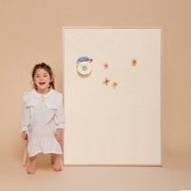 [바보사랑] 릴리 원톤 M 유아 자석 칠판 보드, 색상:아이보리 / 프레임:블랙