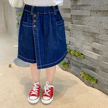 플린 랩 스커트 데님 팬츠 R5869