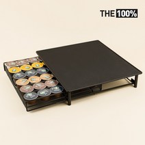 THE100% 돌체구스토 캡슐 보관함 논슬립 서랍형 36구 그레이 홀더 거치대