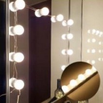 메이크업 스튜디오 화장대 거울 흡착식 LED 조명 라이트 인테리어 무드등 카페 소품, 기본형진주