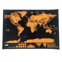 세계지도모든 여행 개인화 된 선물을위한 세계 스크래치 오프지도 완벽한 선물 x 하락, 푸른, 58x83cm