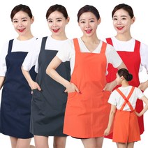 레뷰가운 WAE26 X형 벨크로 앞치마 미용실 애견 네일 요양보호사, WAE26 다크그레이S_단추, 1개