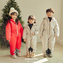 꽁꼬떼 마션 올인원스키복 썰매 아동스키복 일체형방한복 패딩스키복