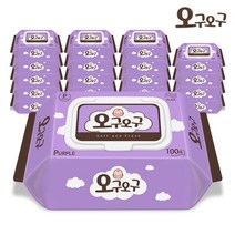 그린랩 오구오구 아기물티슈 퍼플 40gsm 캡형 100매 x 20팩
