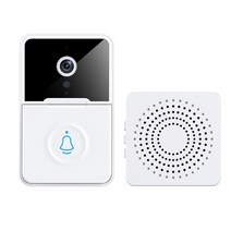 초인종 현관 스마트 무선 wifi 블루투스 hd 카메라 보안 도어 벨 야간 비디오 홈, 하얀