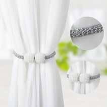 진주 커튼 고정 자석 타이 홀더 마그네틱 커튼끈 묶기, 골드CM003862