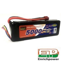 [26mm 두께 고압축형 3셀 리포배터리] EP 5000mAh 11.1V 40-80C (딘스잭)