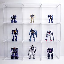 엠블럭&스페셜 E타입 9칸형(앞/뒤덮개포함) 피규어 건담 레고 나노블럭 장난감 인형 진열장 장식장 조립식진열장 보관함 정리함, 01.엠블럭E타입 3층x3칸 9칸형