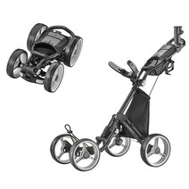 골프카 골프장카트 골프 전동 카트 incontrosports caddytek v8 골프 푸시풀 4륜 접이식 알루미늄 골프 카트, 검은색
