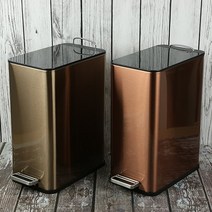 스텐 무소음 페달 휴지통 6L (2컬러) 쓰레기통, 로즈골드