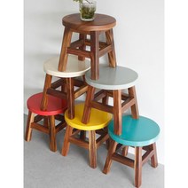 카라멜샵 레인트리 컬러 미니 스툴 6color 우드 화분받침 유아의자, 원목