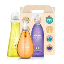 추석 한가위 선물세트 메소드 주방 다목적 세정제 핸드워스 3종 선물세트 글로벌 제품 디자이너 카림 라시드의 감각적인 용기