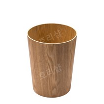 모던 우드 원형 휴지통 버킷 나무 쓰레기통 인테리어휴지통, 01.애쉬, 1개