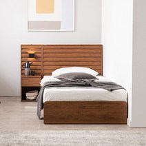 오브제 호텔형 수납침대 침대 프레임 SS, 티크