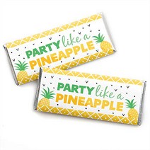 Big Dot of Happiness Tropical Pineapple - Candy Bar Wrapper Summer Party Favors - Set of 24, 1