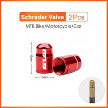 GUB-알루미늄 자전거 휠 밸브 커버 방진 MTB 로드 바이크 타이어 캡 프레스타 슈레이더 스쿠터/모토/자동차 액세서리 2 개, [06] AV-Red