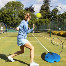 셀프 웜업 테니스연습기 리턴볼 테니스공 고정물통 연습용 테니스라켓, 연습용 테니스라켓(쥬니어 레드)