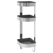 이케아 브로그룬드 코너벽선반유닛 실버 19x19x58cm 스테인리스, 1개