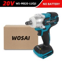 WOSAI MT 시리즈 20V 브러시리스 무선 전기 충격 렌치 충전식 12 소켓 전동 공구 18V 마끼다 배터리 용, CHINA, WS-MB20-LUOJI