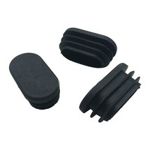 타원형 테이블 의자 다리 호스 튜브 파이프 삽입 엔드 캡 40mm x 개 검정색, 01 Black
