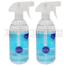 리빙가드 소독용 에탄올 83% 스프레이 500ml 2개
