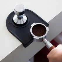 블랙) 탬핑매트(14cm 커피 충격흡수 실리콘 탬퍼매트, 단일옵션