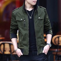 오토바이 자켓 오토바이옷남성 슬림 블루 데님 재킷 퓨어 코튼 봄 가을 스탠드 칼라 지퍼 캐주얼 코트, 03 green jacket