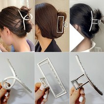 이쁨달다 실버 대왕핀 3p세트 파우치 1+1+1 무광 유광 메탈 럭셔리 고급 집게핀 3type