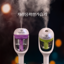 차량용 가습기 차량용 초음파 방향제겸용 차량용 디퓨저 용기, 블루