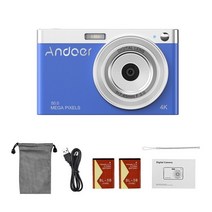 디지털카메라추천 미러리스 캐논 니콘Andoer-4K 디지털 카메라 비디오 캠코더 50MP 자동 초점 16X 줌, 04 4K 50MP Blue
