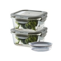 락앤락 오븐글라스 유로 정사각 내열밀폐용기, 500ml, 2개