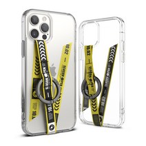 링케 링 밴드 스트랩 폰스트랩 핸드폰줄 핑거링, 티켓밴드(블랙/옐로우)