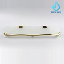코코스 강화유리 일자선반, 09 화이트 + 골드, 1개