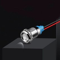 주택 전기 용품 6mm 8mm 10mm 12mm 16mm 금속 LED 경고 표시등 방수 IP67 신호 램프 파일럿 와이어 스위치 3V 5V 12V 220V 레드 블루, LED White_110-220v | 12mm