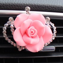 차량용 여성 창의적 자동차 출풍구 큐빅 차타기 향수수납장, T01-분산 동백꽃 1개