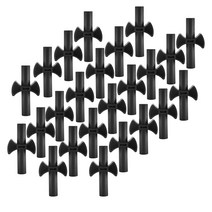 24pcs Trampoline 인클로저 폴 공간 스페이서 트램펄린 플라스틱 스페이서 교체 액세서리, 하나, 검정