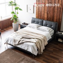 레이디가구 위슨 가죽침대 퀸 몬스터 더블 매트리스, 멜로우핑크