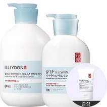 (일리윤세트)세라마이드 아토 6.0 탑투토 워시(대용량) 1L + 500ml + 집중크림 75ml 증정 연약건조한피부 샴푸겸용바스, 1세트