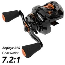 KastKing Zephyr 미끼 기교 시스템 BFS Baitcasting 낚시 릴 4.5KG 7 볼 베어링 7.2:1 기어비 탄소 낚시 코일, 드래그 클리커 버전, 왼손, 협동사