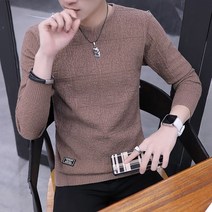 니트 이너셔츠 남자스웨터 가을겨울 0트렌드 슬림 핏아우터 두꺼운 상의 라운드넥 562824754