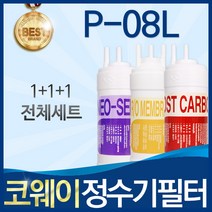 코웨이 P-08L 고품질 정수기 필터 호환 전체세트, 선택1_전체세트(1+1+1=3개)