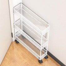틈새수납장 철재 세탁실 폭좁은 이동식 선반, 7