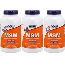 Now Foods MSM 1000mg 베지 캡슐, 240개입, 3개