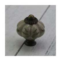 도자기 손잡이 엔틱 가죽 황동 특이한 x 빈티지 호박 스타일 세라믹 및 찬장 문 서랍 주방 당김 방을 위한 수공예, M