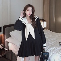 메이리앤 프랜치스타일 블랙앤화이트 원피스